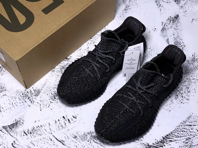 (Reflective) 350 V2 Yeezy Static FU9007 - Black Boost Adidas 0826